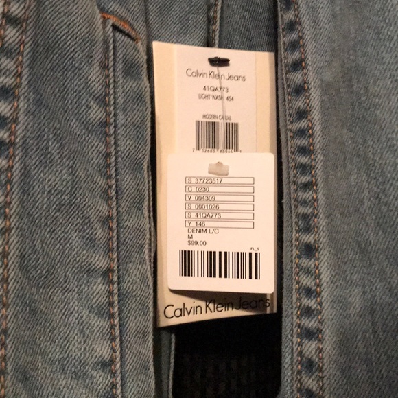 Calvin Klein Light Wash Jean Jacket (Size Medium) - Picture 3 of 3
